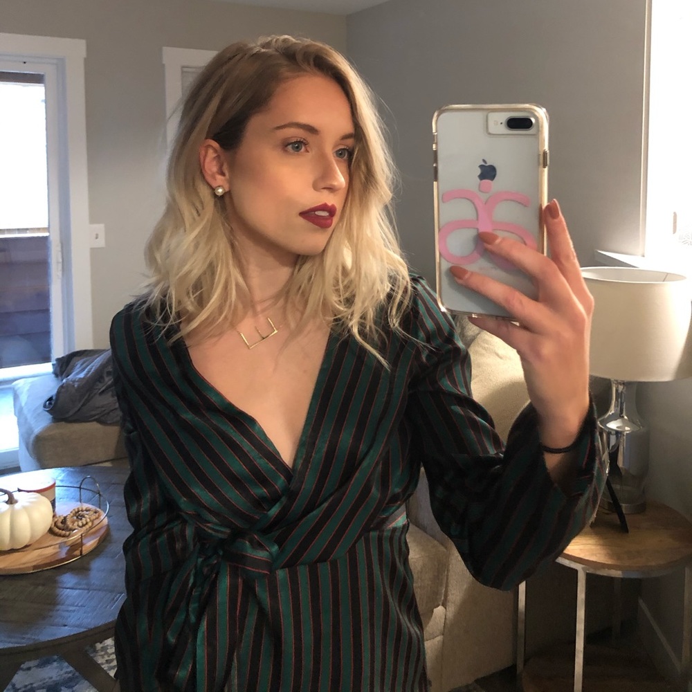 ZARA Silk Wrap Blouse💋